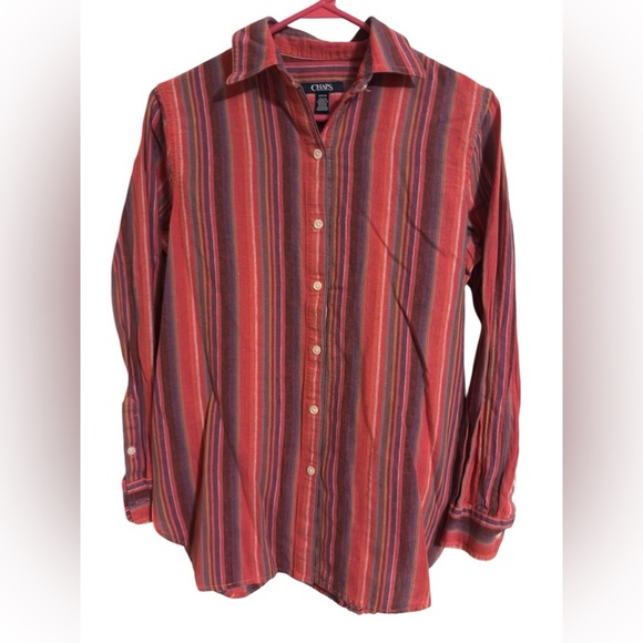 🌹Chaps Dusty Lane Striped Shirt - Picture 1 of 5